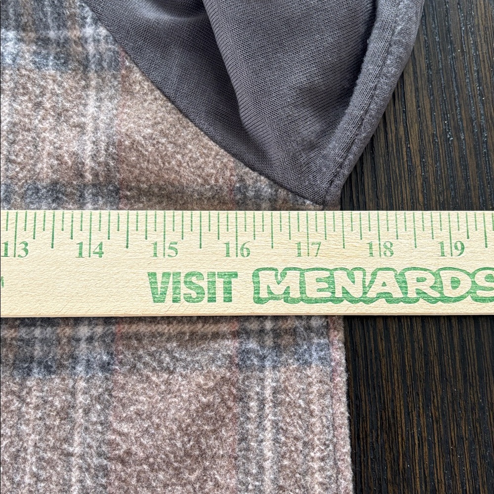 7th Ray lightweight plaid elbow patch hooded pullover - Picture 8 of 10